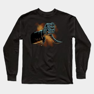 zombie hand with a knife Long Sleeve T-Shirt